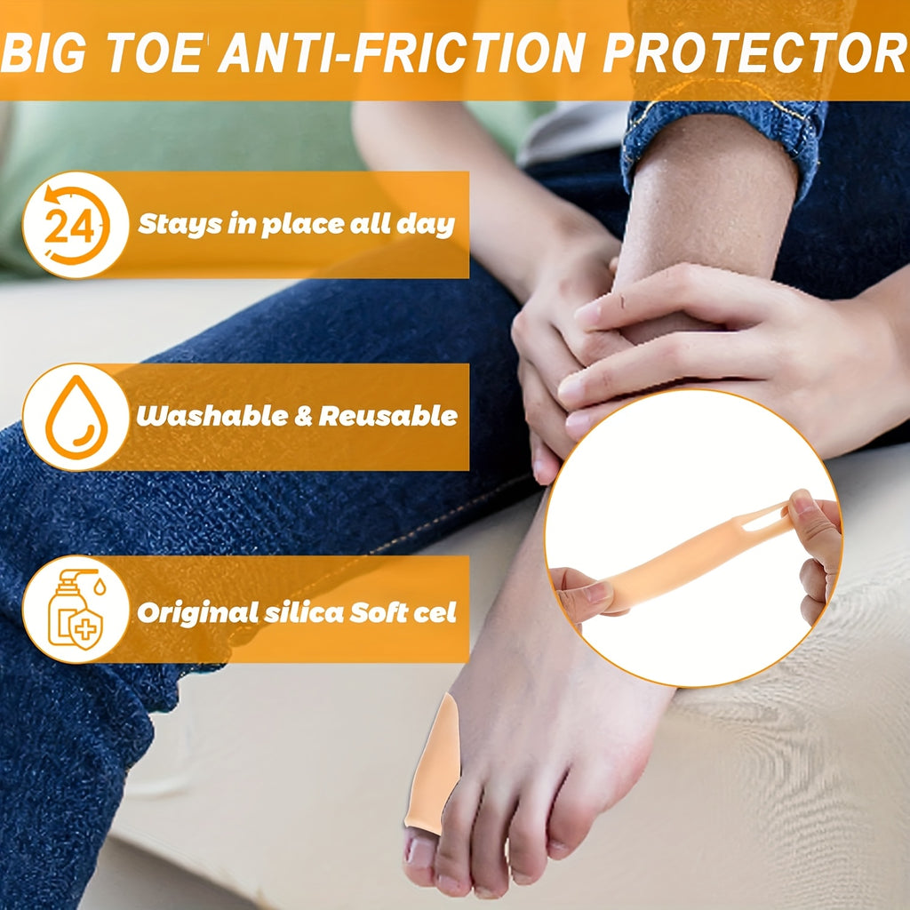2pcs gel big toe   prevent toe friction anti