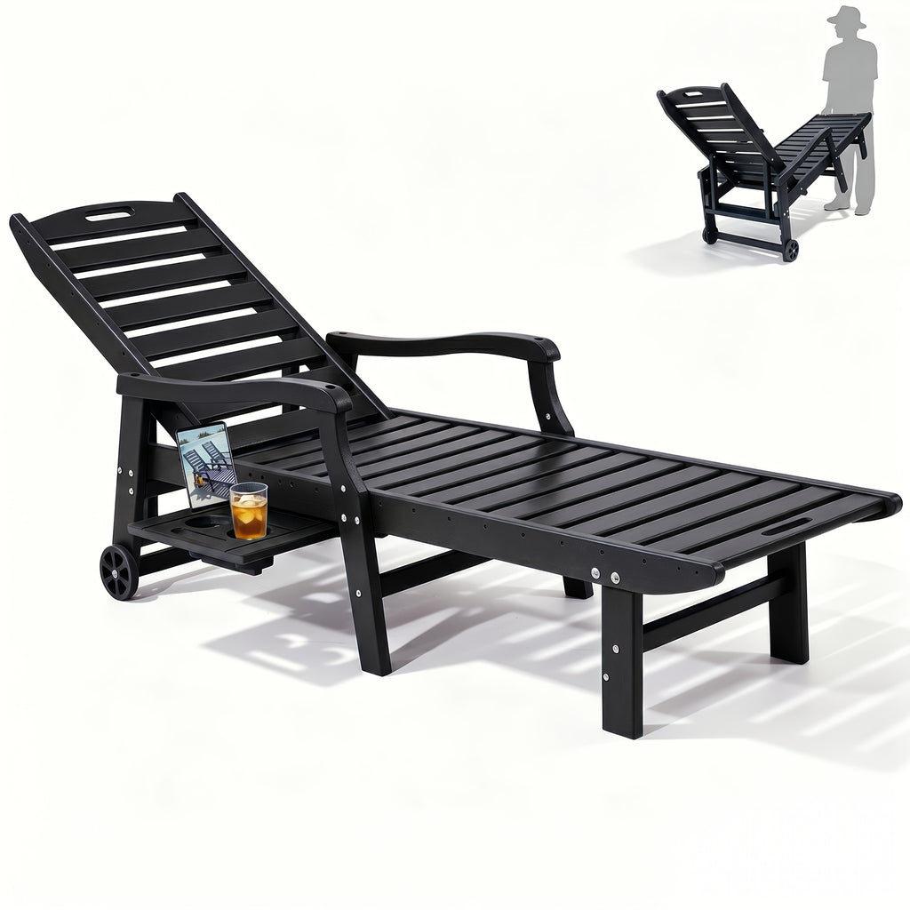 hdpe outdoor lounge chaise weather patio lounge chair 5