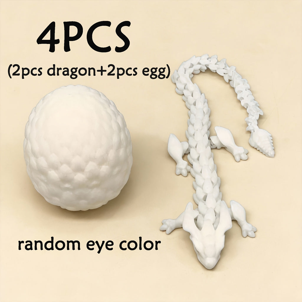 2 4pcs set glow in   dragon egg set 3d printed