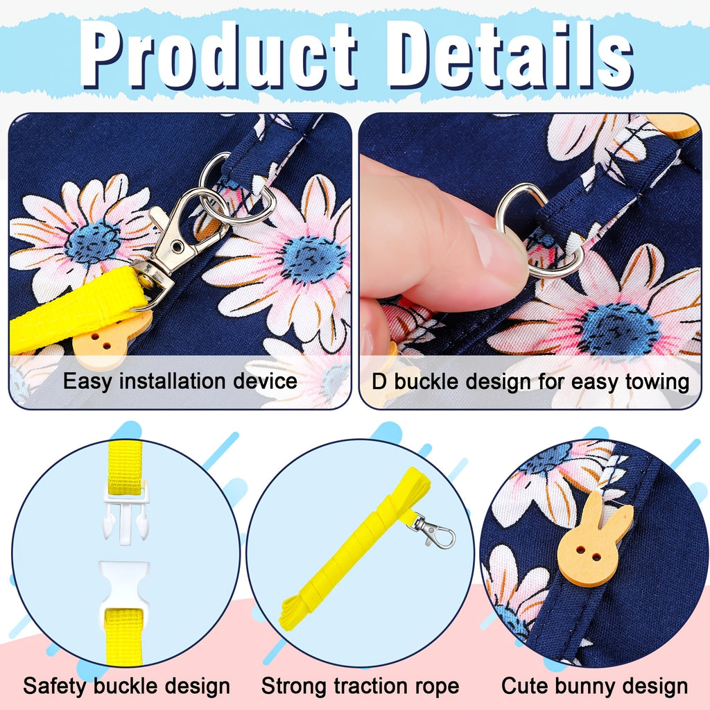 3pcs adorable rabbit harness leash set escape proof