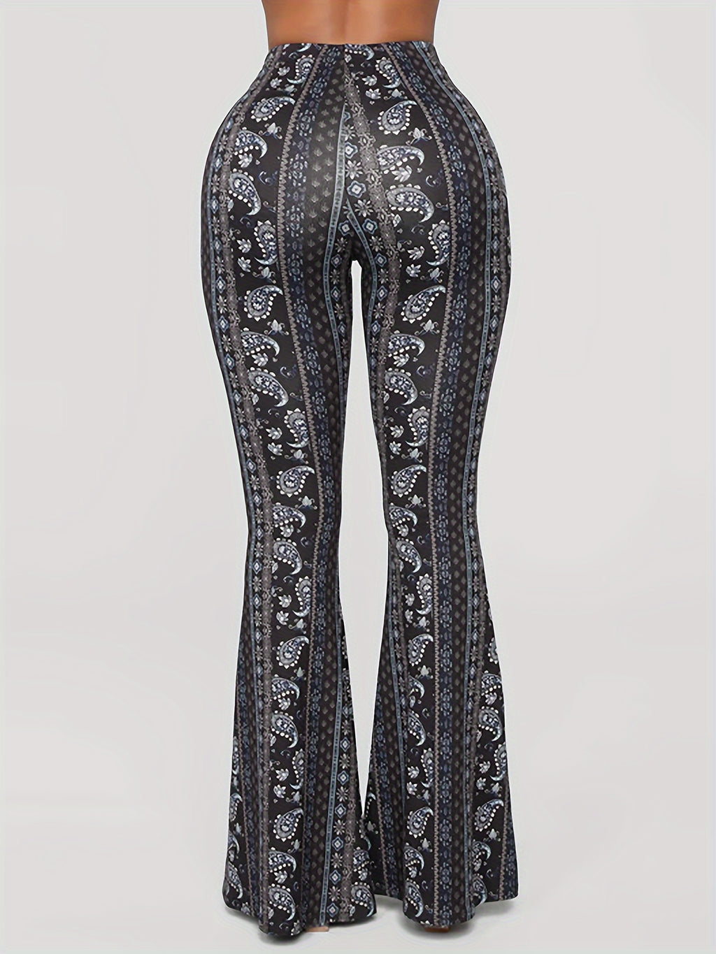 paisley   casual flared pants   high waisted taboo