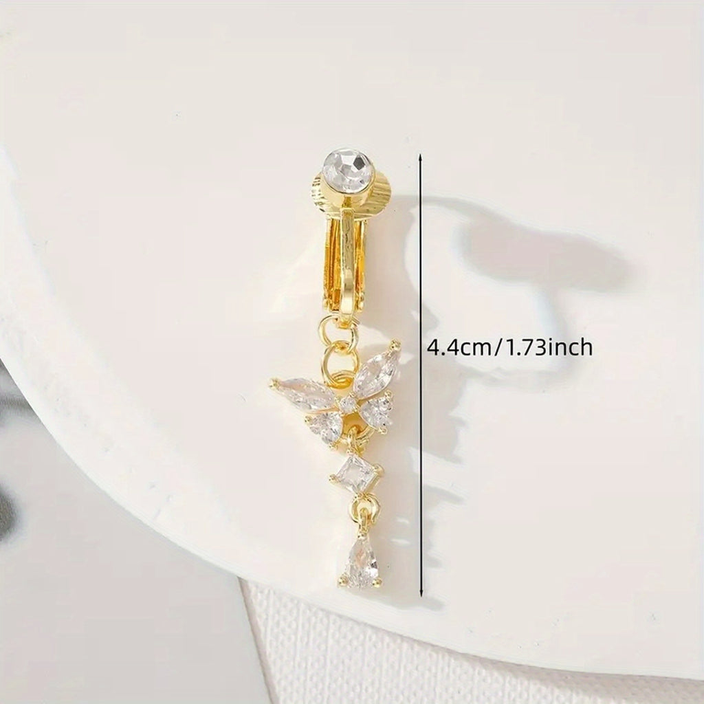 womens   tassel fashion belly button clip no