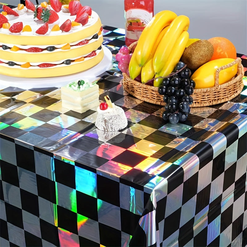 1pc black silvery   tablecloth table cover wedding