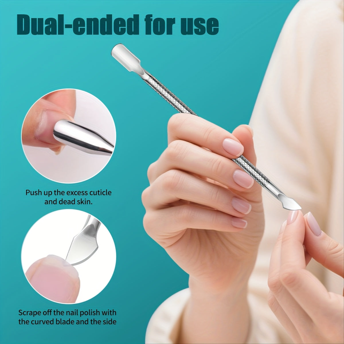 7pcs cuticle tool set   cuticle fork blackhead