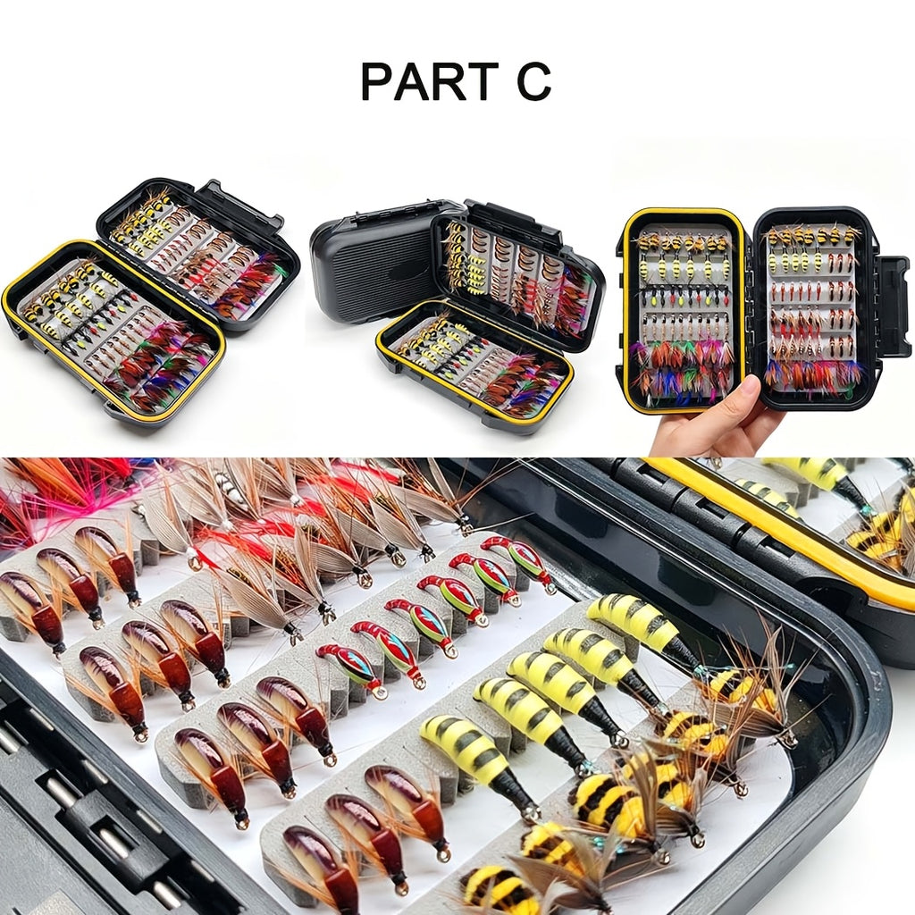fly fishing flies kit 3 boxes bundle total 140pcs flies dry