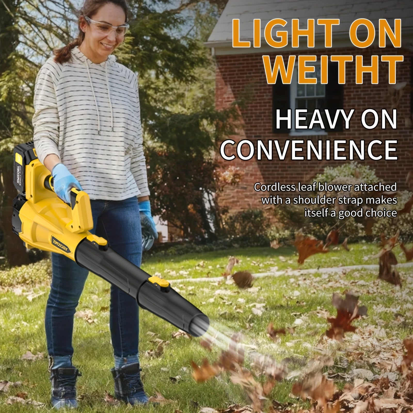 high power cordless leaf blower 4 0ah batteries 580cfm