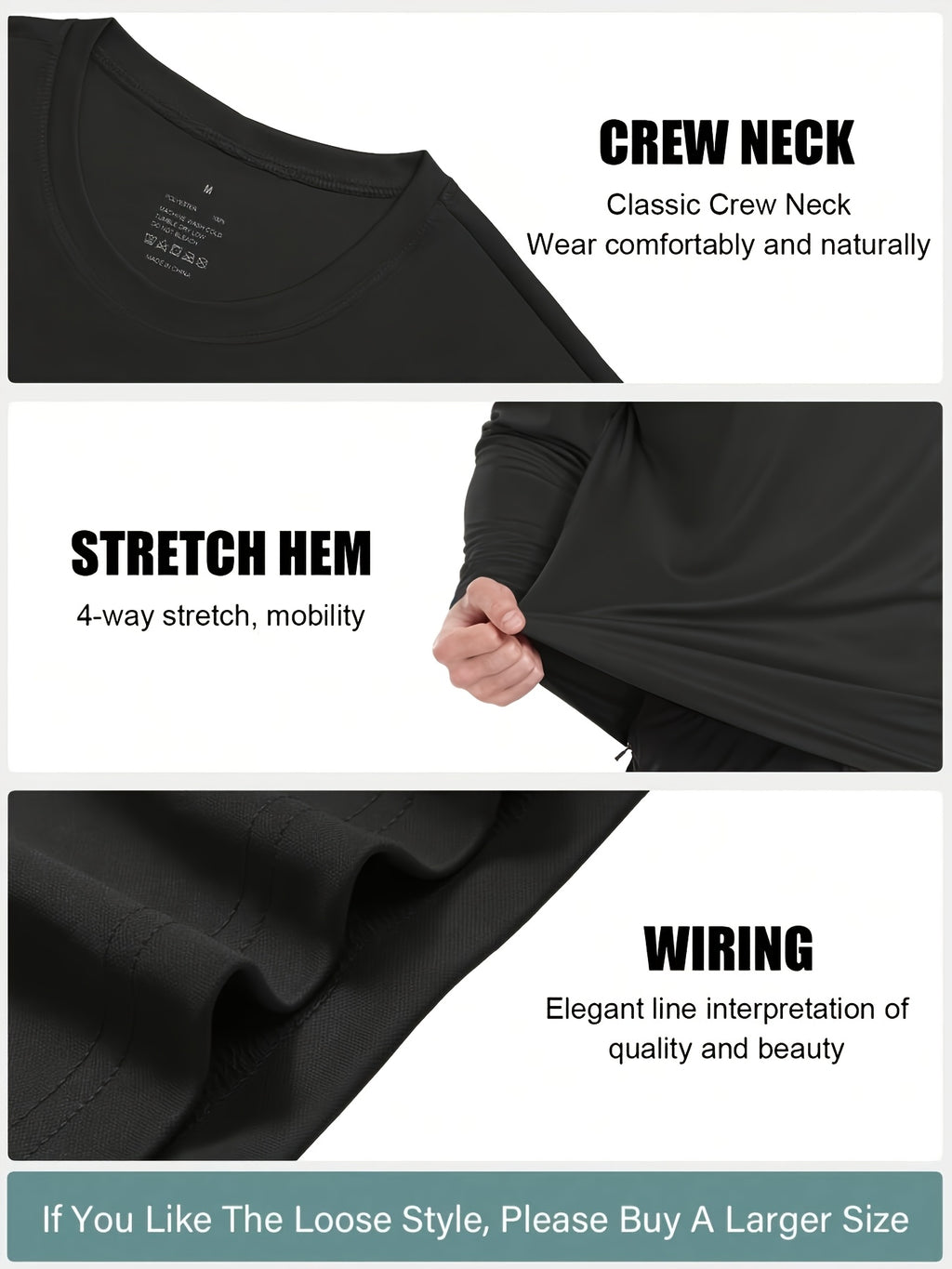5pcs mens quick drying breathable long sleeve sports t