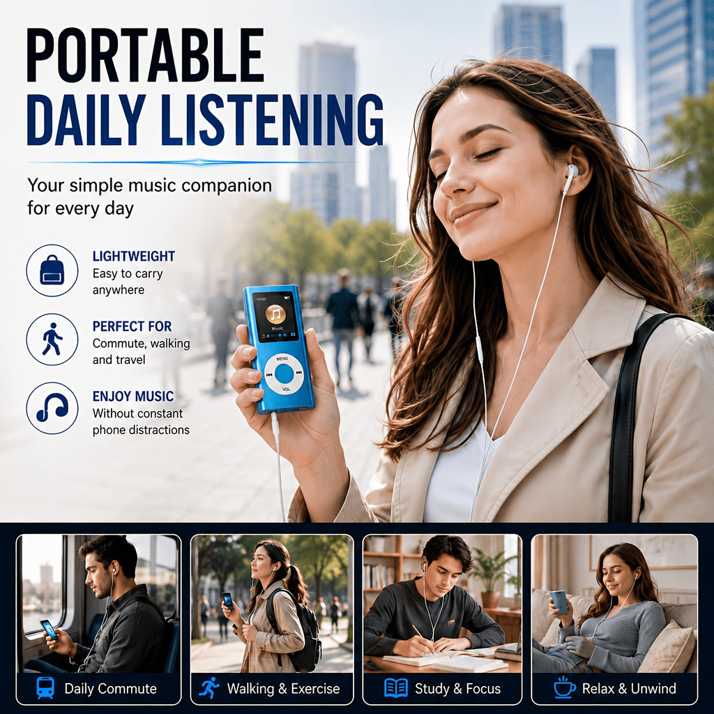 portable mp3 player stylish   a 1 8 inch lcd screen