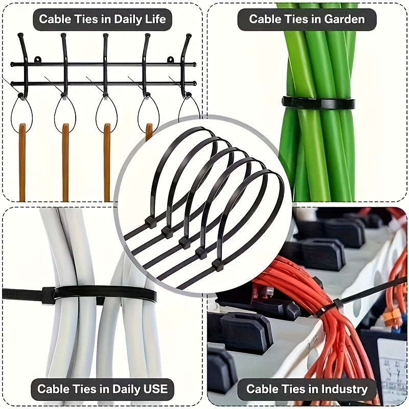 400pcs   heavy duty outdoor assorted cable ties