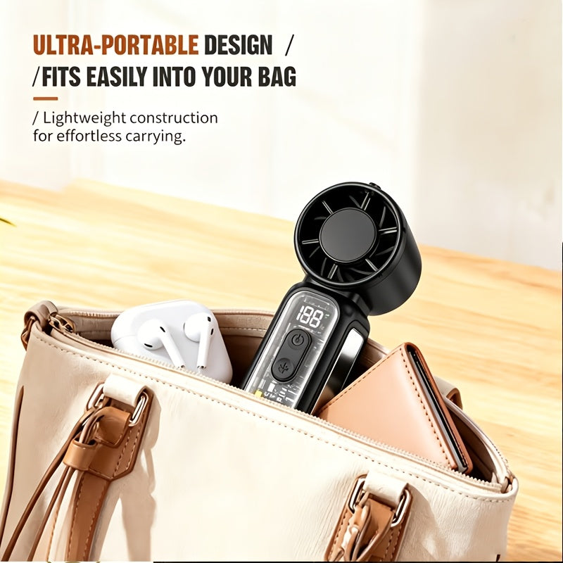 mini handheld fan 3600mah battery   motor portable