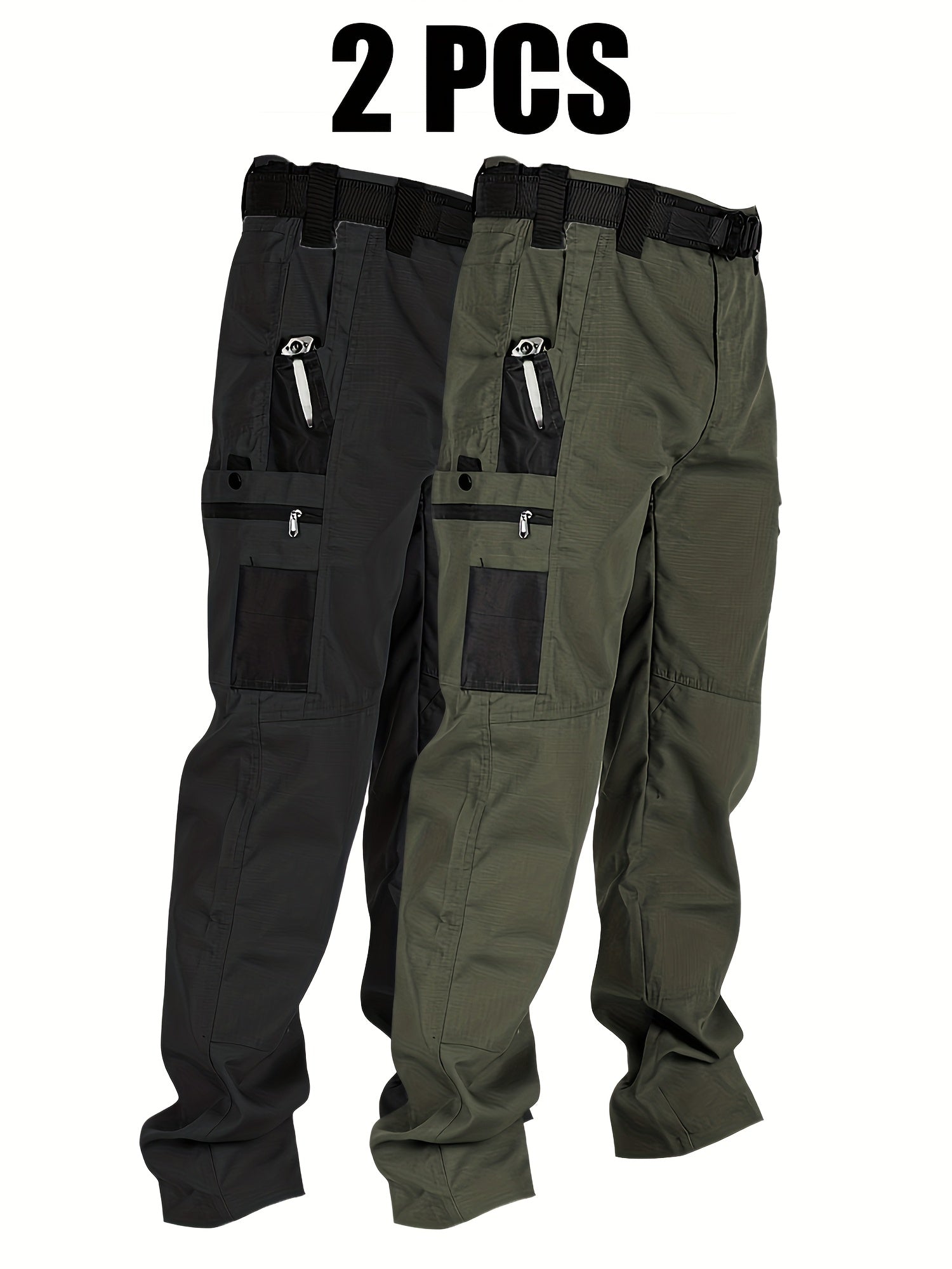 2 pc mens casual cargo pants lightweight   cargo