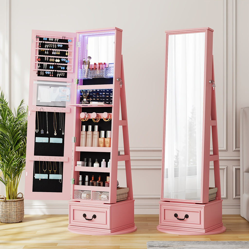 vintage inspired 360 swivel jewelry mirror cabinet lights