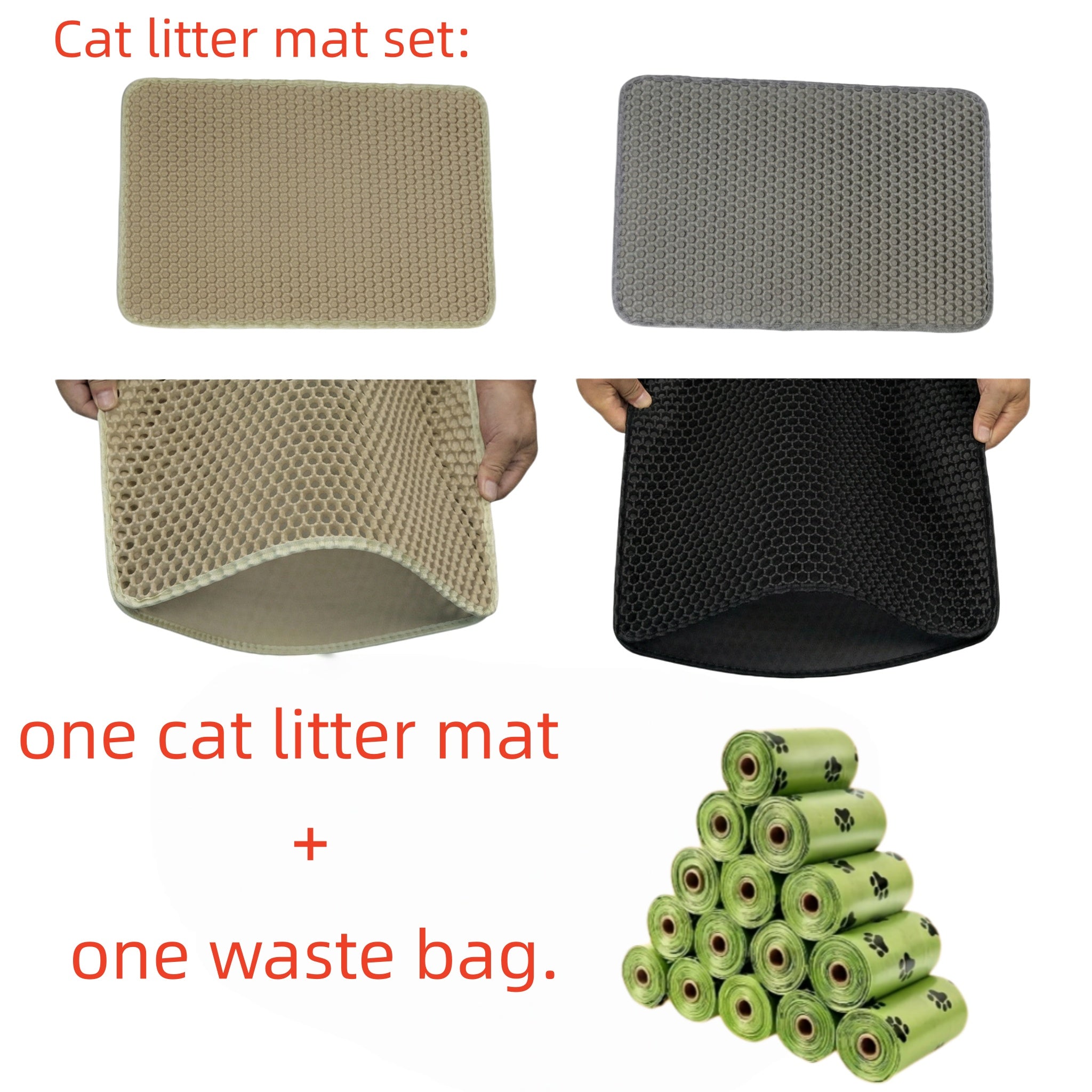 ultra large double layer eva cat litter mat set   1pc