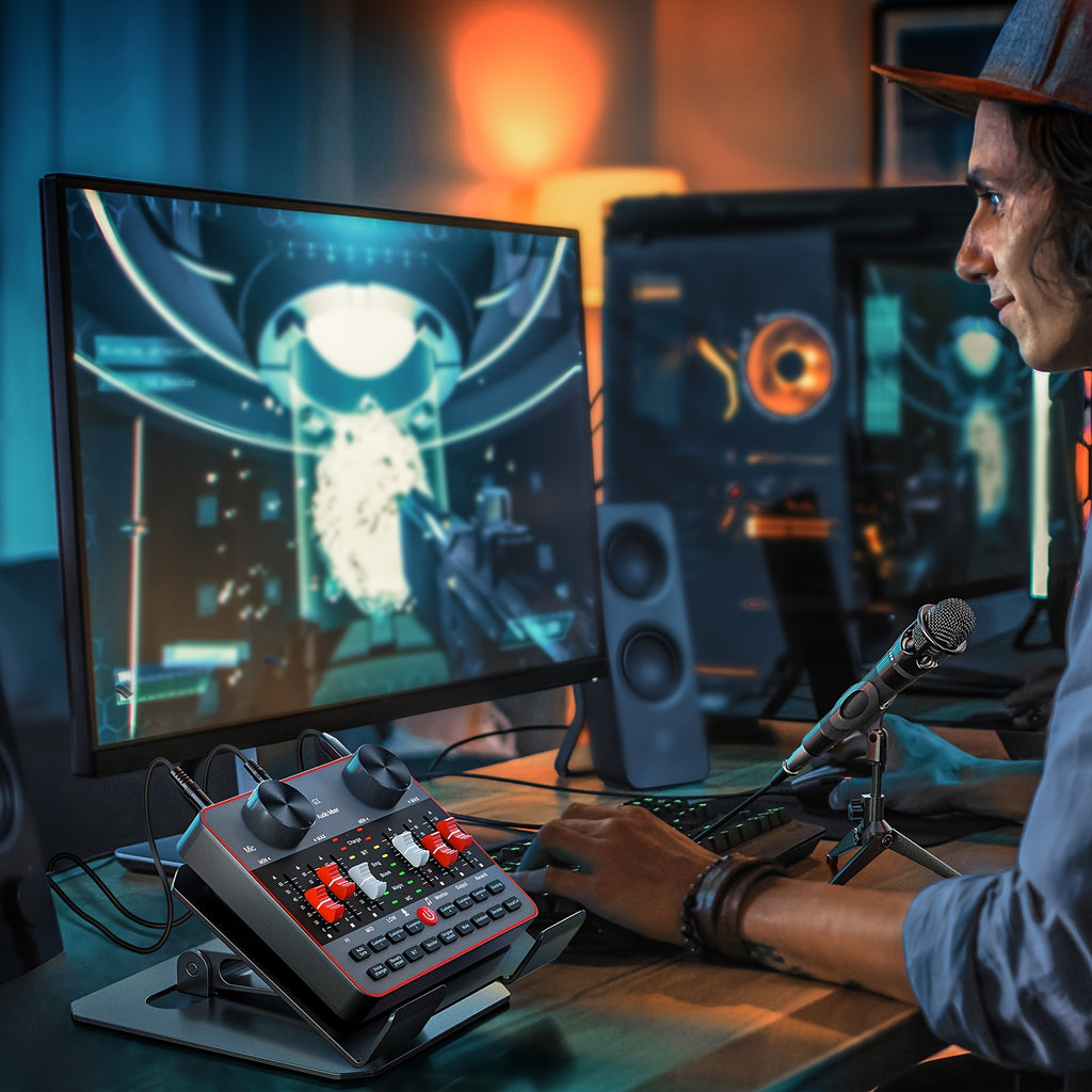 podcast equipment bundle in one audio interface dj mixer 2