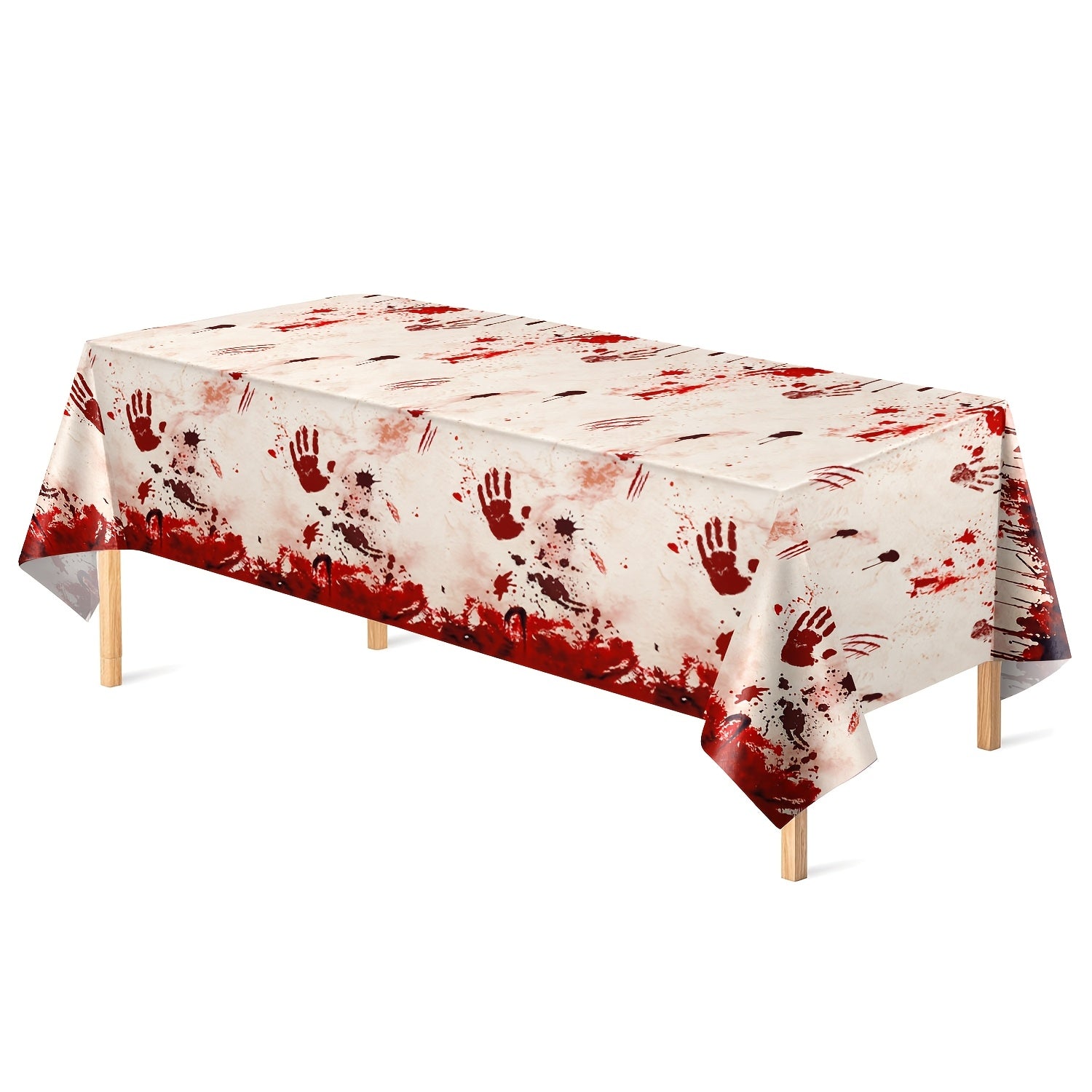 1pc horror blood handprint splatter tablecloth perfect
