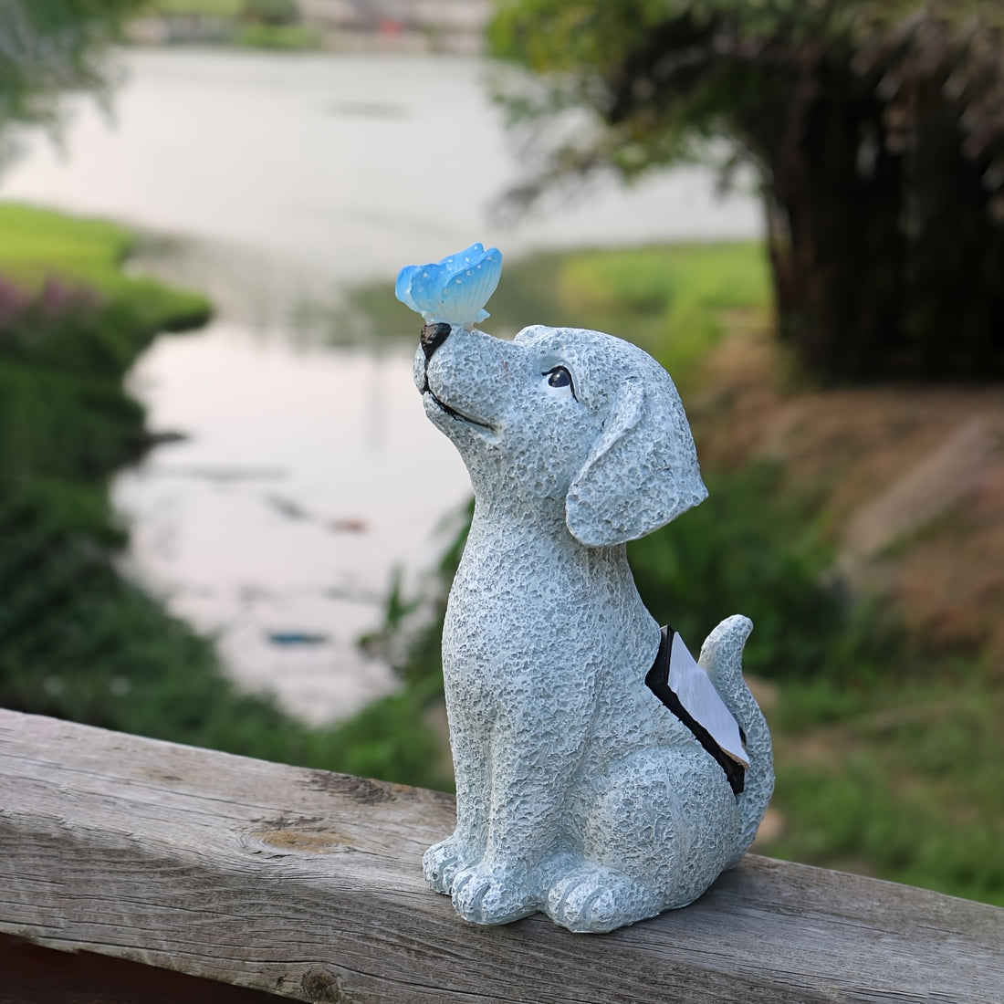 outdoor   lamp dog sculpture   resin