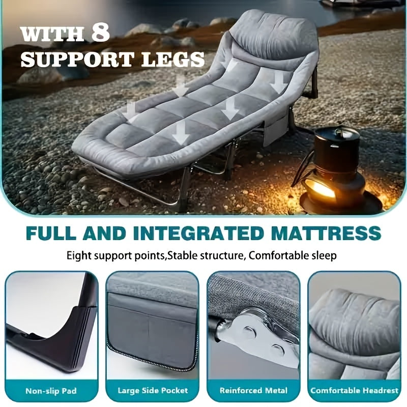 outdoor folding bed camping bed mattress portable folding