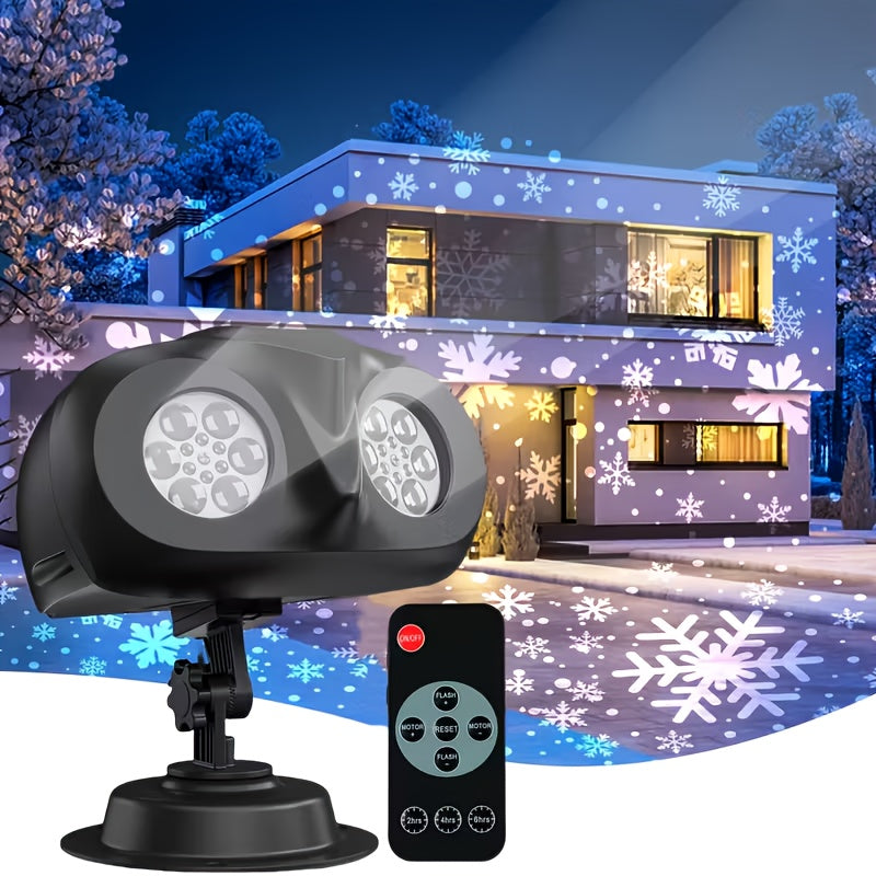 snowflake projector light rotating effect decoration