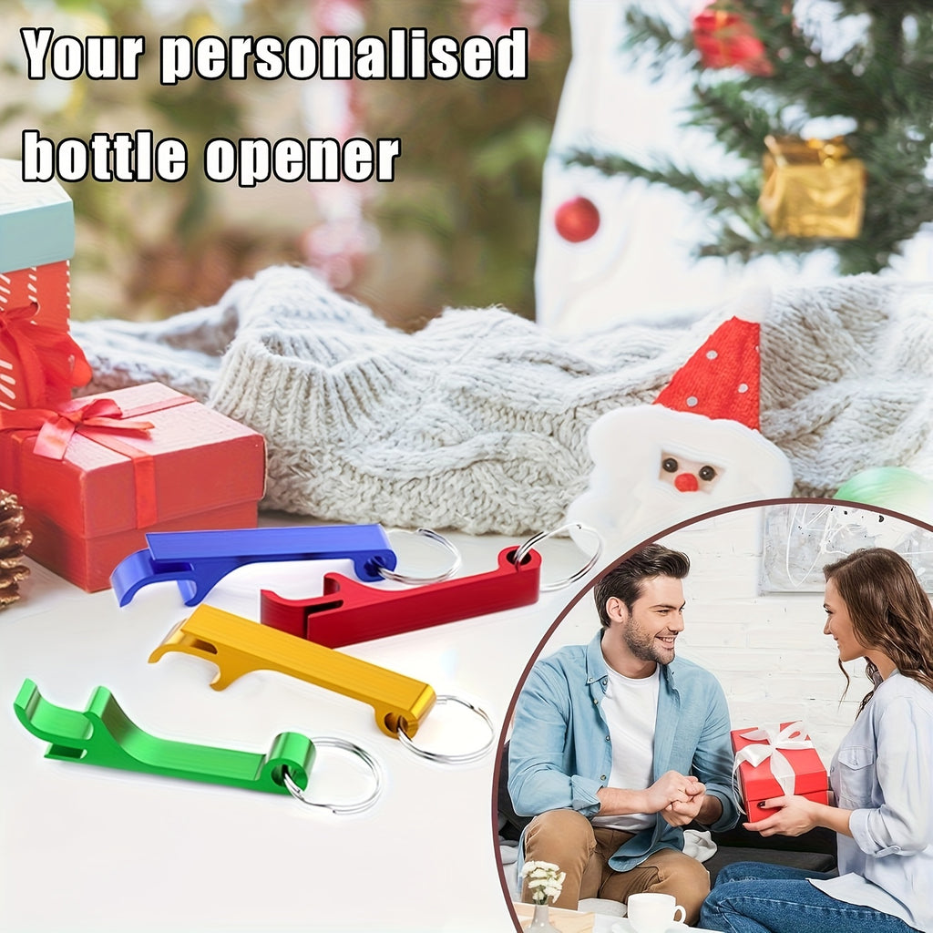 108pcs customized engraved keychains creative beer bottle