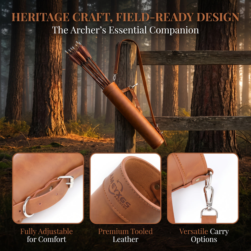 1pc ame brown arrow bag adjustable length archery equipment