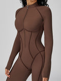 halloween party must womens unitard color block stand collar
