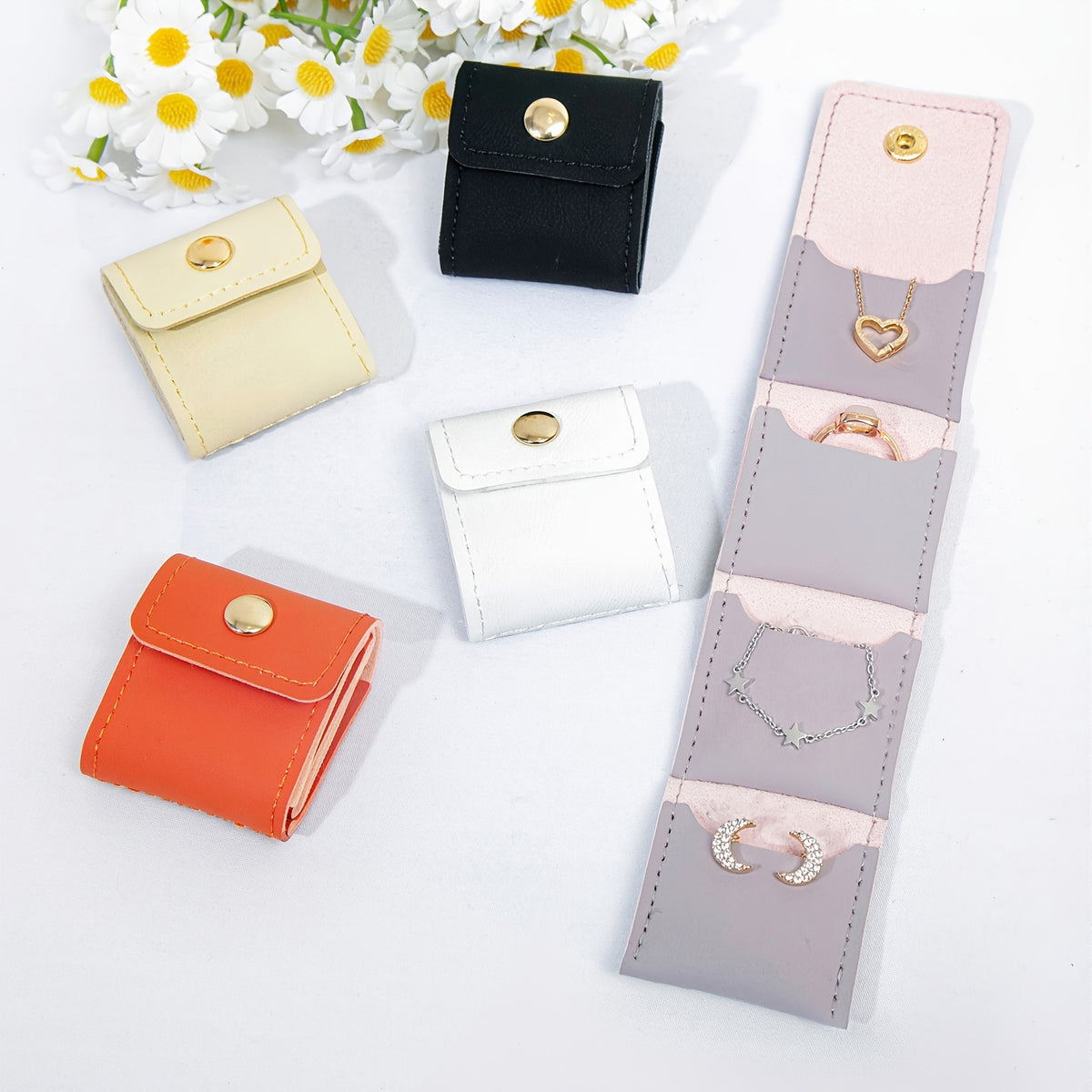 ladies wallet portable foldable jewelry roll coin purse mini