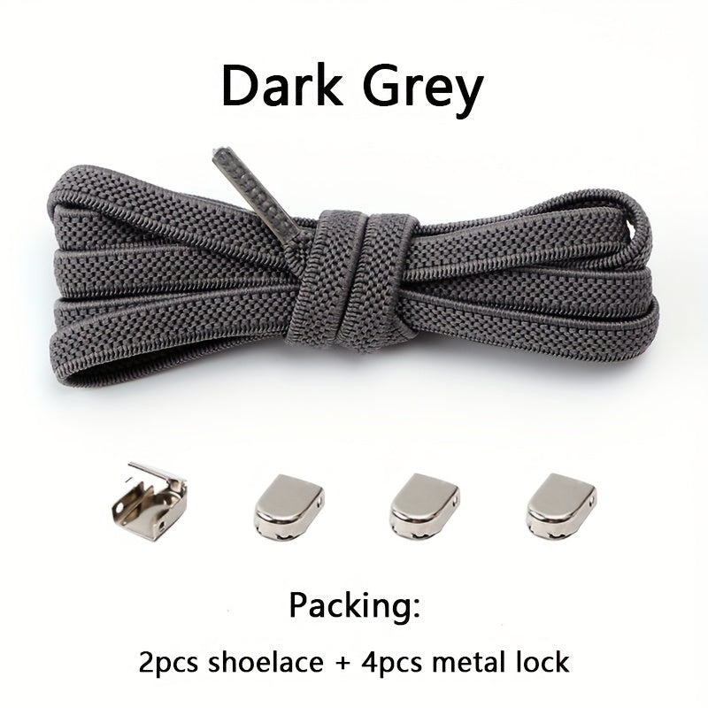 no tie elastic shoe laces sneakers stretchy polyester