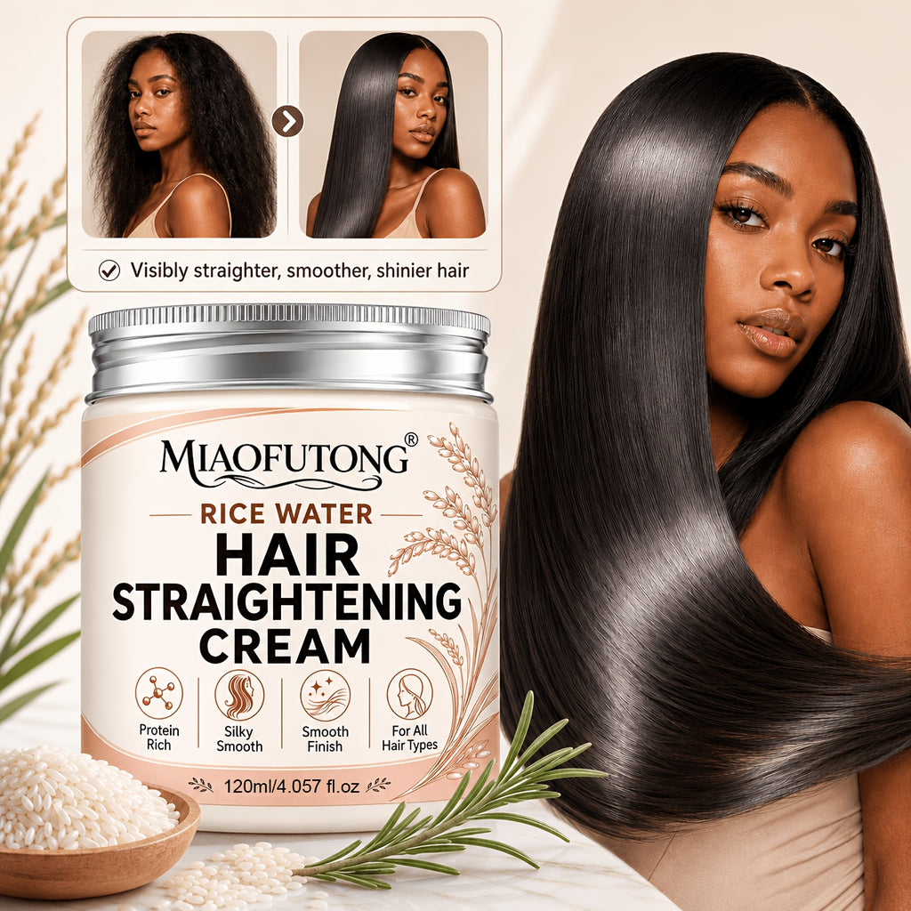 rice water hair straightening cream 120ml heat protectant