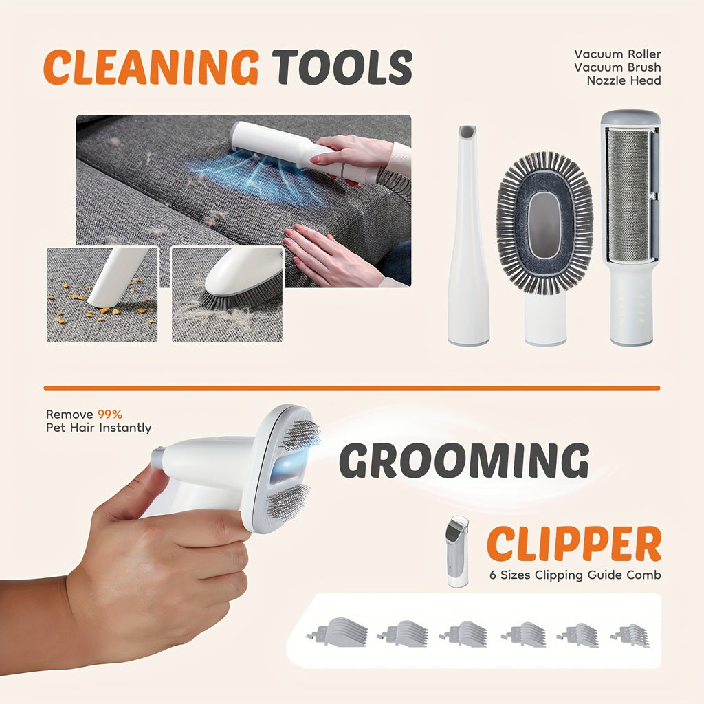 pet grooming vacuum kit 5 in 1 vacuum suction