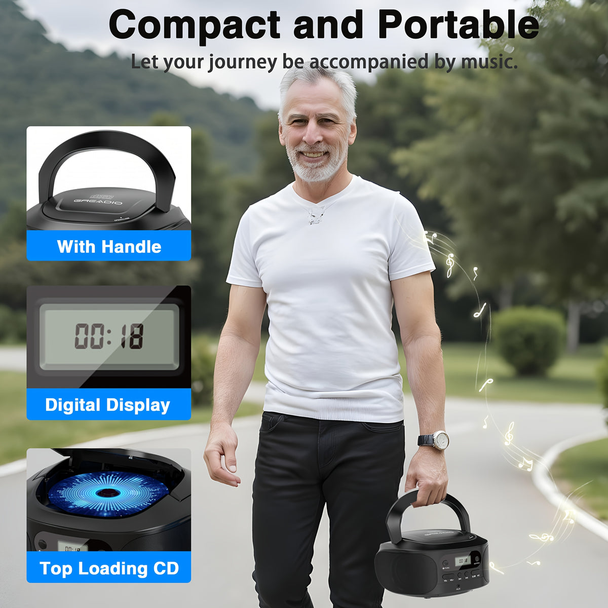 portable cd player boombox cd cd r cd rw compatible