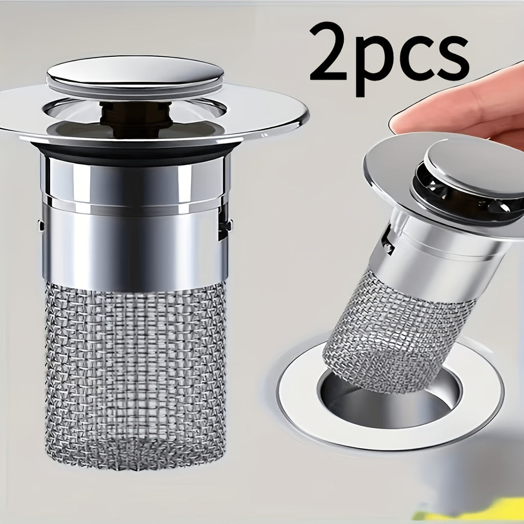2pcs stainless   core sink drain filter