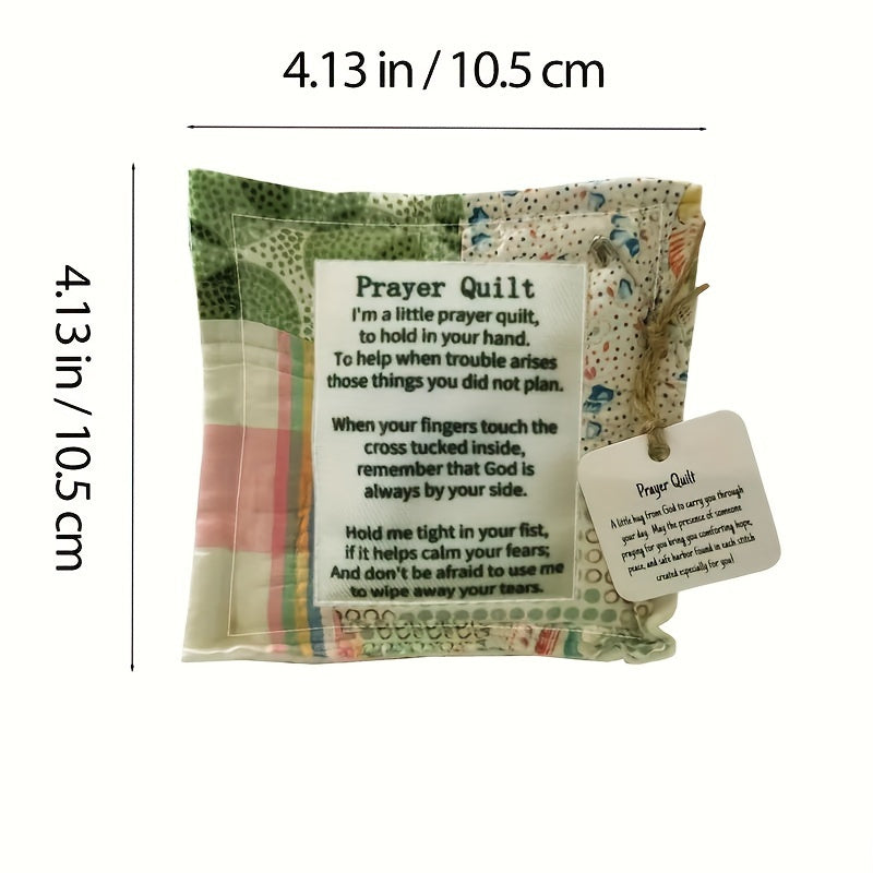 handcrafted cross pocket prayer quilt inspirational bible