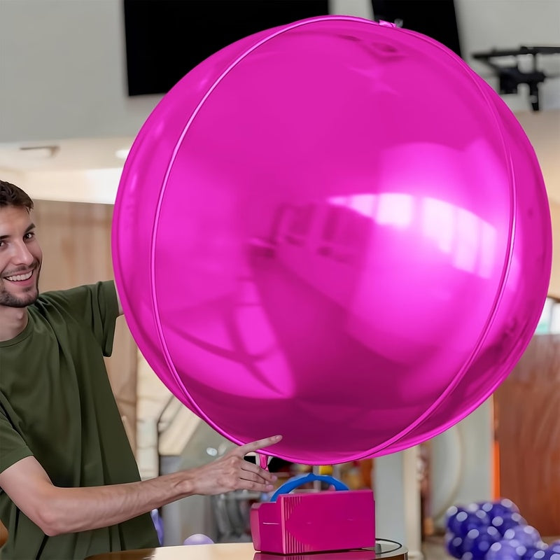 5pcs enormous rose red inflatable mirror 4d film balloon set