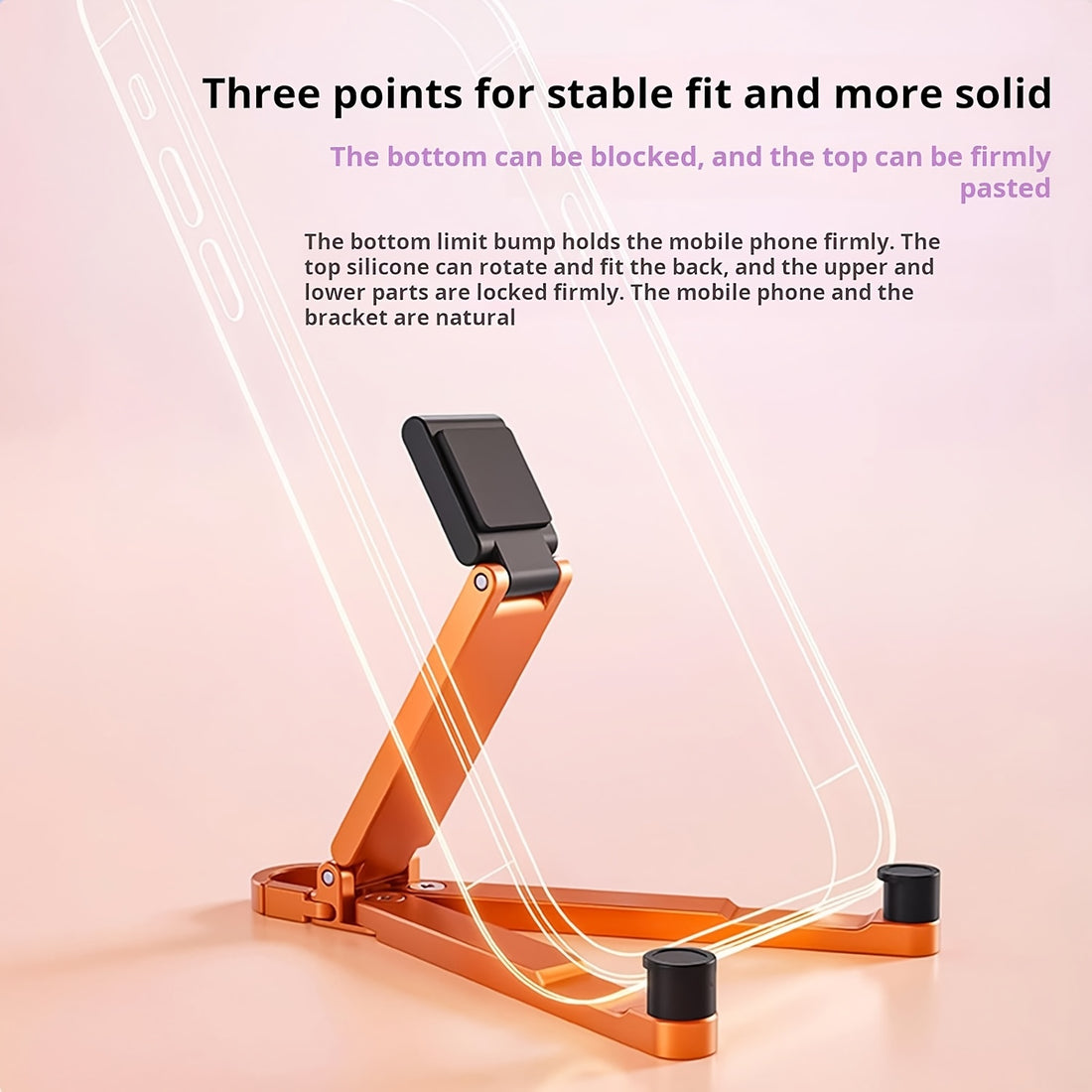 foldable mini keychain phone stand spring hook portable