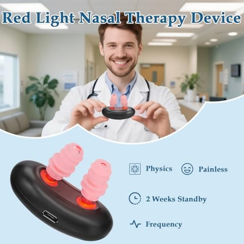 red light nasal device portable usb rechargeable sinus