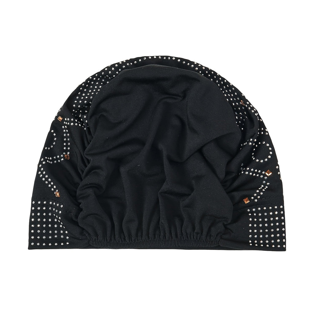 womens fashionable encrusted headscarf hat   hat