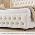 full size bed frame led headboard wingback tufted headboard