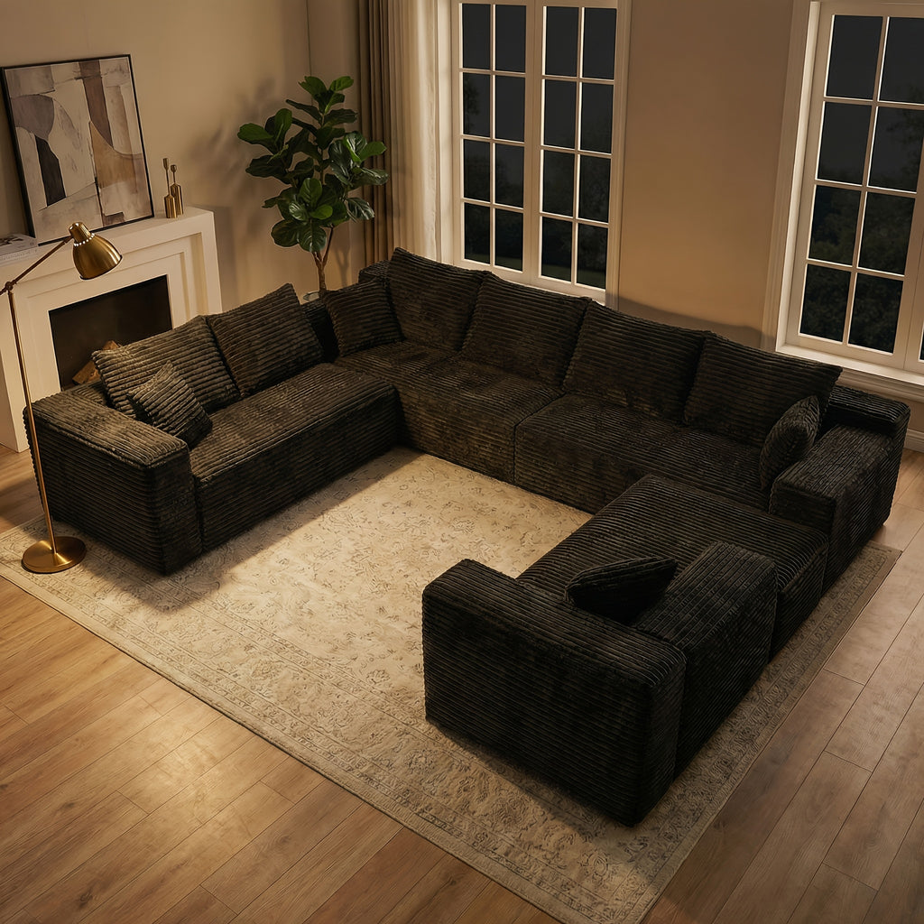 210 inch large u shaped modular sectional sofa suitable