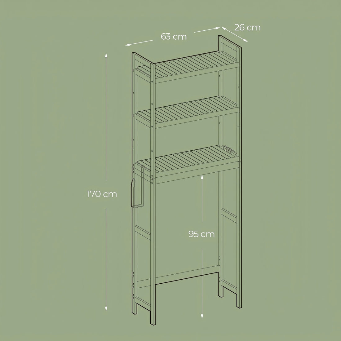 shelf unit toilet bathroom organizer