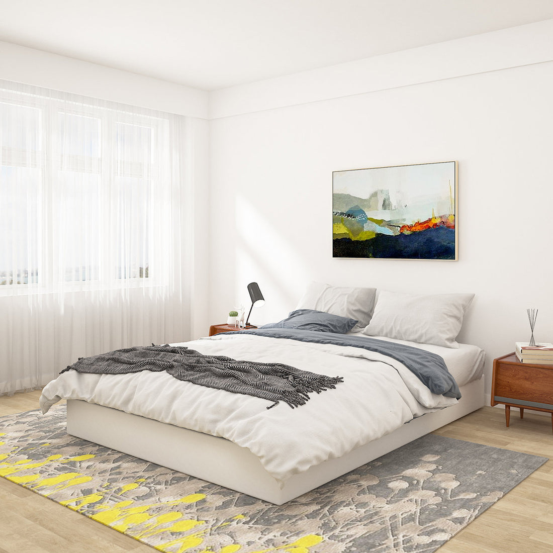 9'' Metal Box Spring With Frabric Cover,  Metal Frame Heavy Duty Easy Assembly