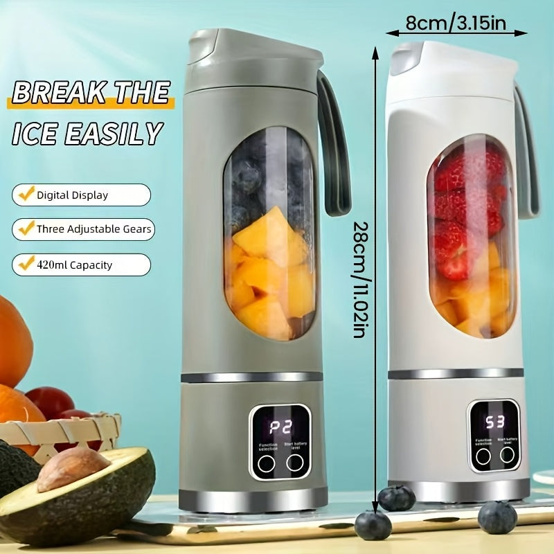 portable juicer led display usb rechargeable handheld juice