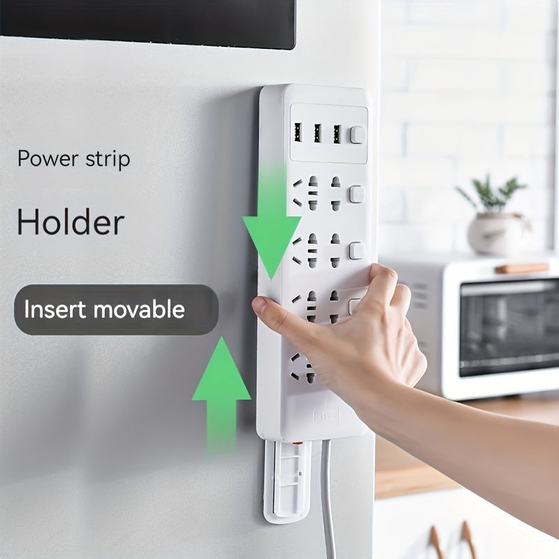 5pcs plastic wall mounted power strip organizer no drilling