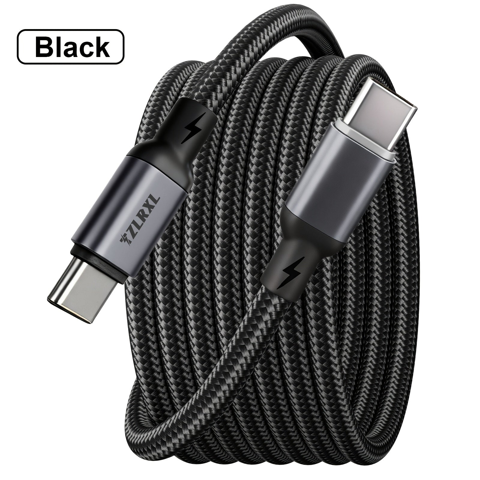 type c 100w nylon braided super fast charging data cable