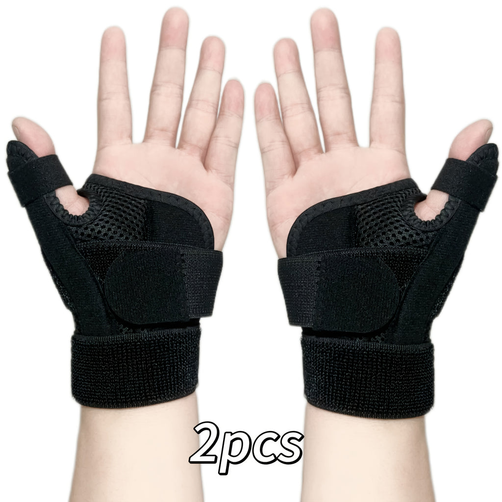 2pcs adjustable thumb wrist support braces breathable fabric