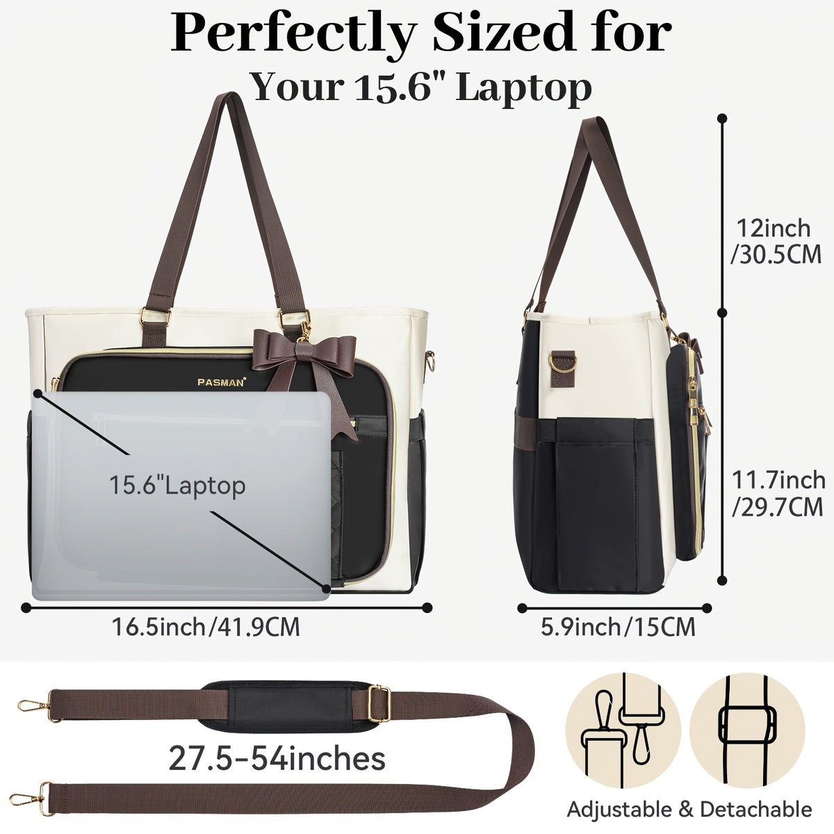 women tsa   laptop tote bag compatible