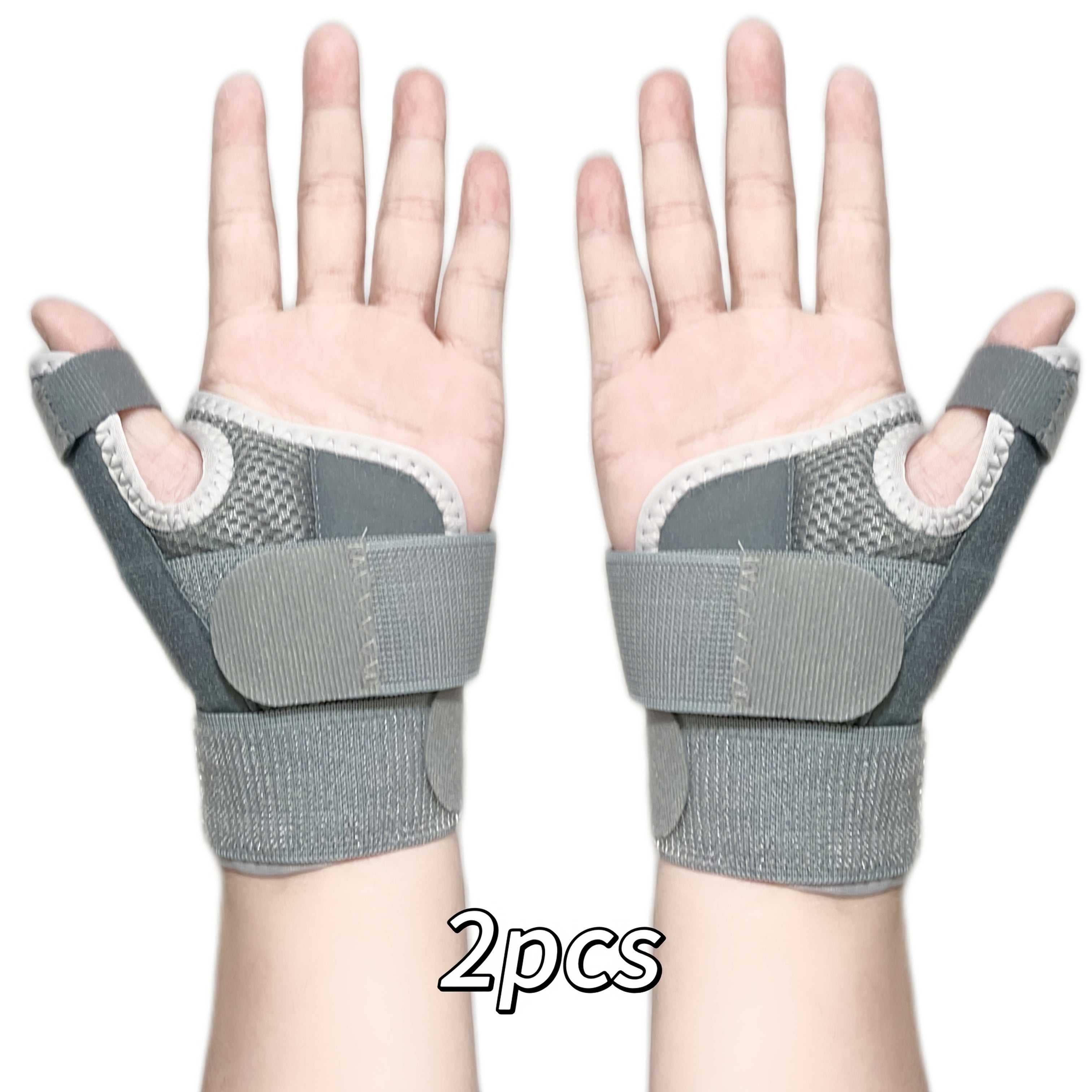 2pcs adjustable thumb wrist support braces breathable fabric