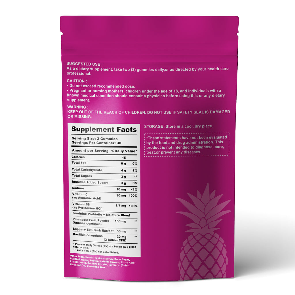 2026 new womens probiotic gummies slippery elm ph balance