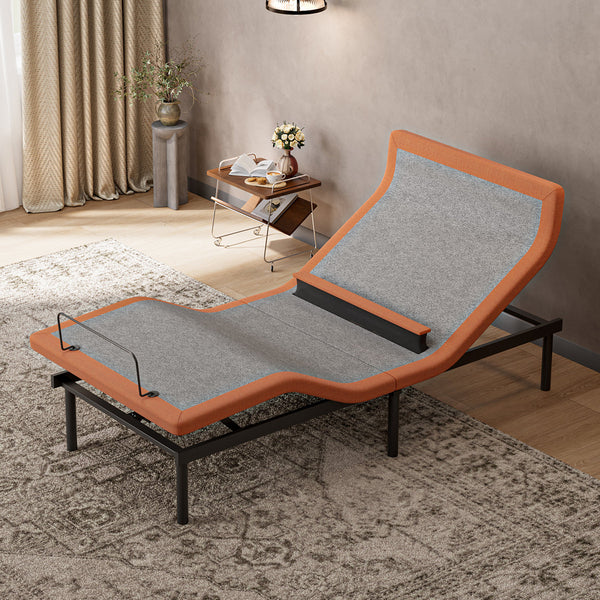 Adjustable Bed Frame with Lumbar Support, Massage, Pillow Tilt, Under-Bed Lights, Wireless Remote, App Control, USB & Type C Ports, Memory Positions, Zero Gravity, E6000 Series