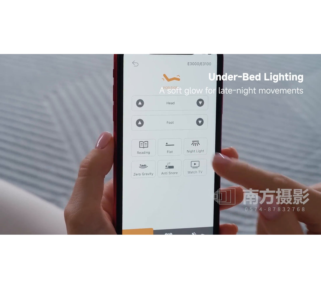 Adjustable Bed with 14" Mattress, Massage, Wireless Remote, App Control, Zero Gravity, Underbed Light, USB & Type C Ports on both sides