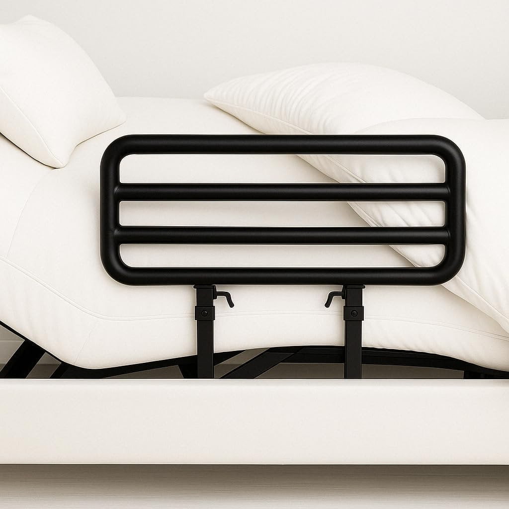 Adjustable Twin XL Bed Frame With Safety Rails, Electric Ergonomic Design For Comfort, Ideal For Home Care As A Hospital Bed For Home Use